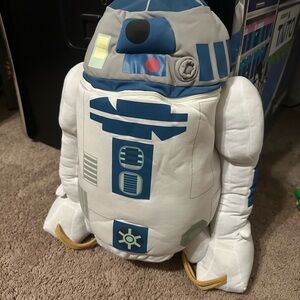 R2-D2 Plush Robot Backpack - White & Blue